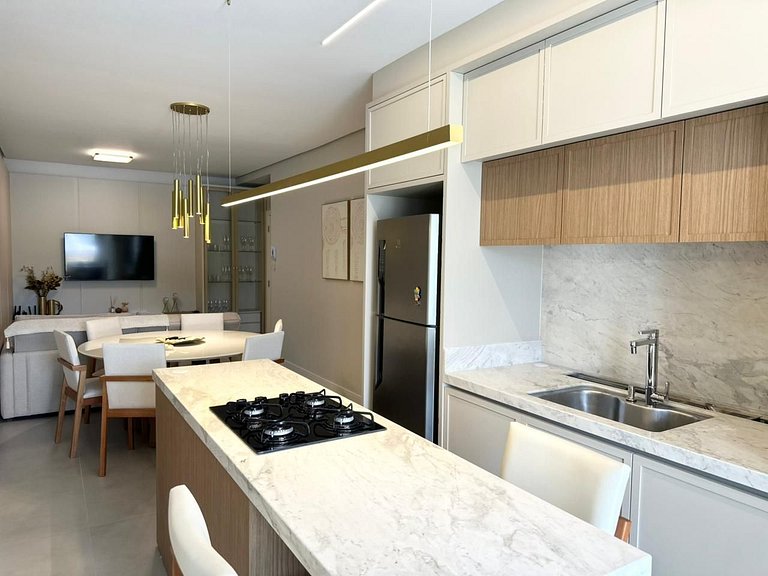 Apto Novo - 3 quartos Premium na Praia Grande